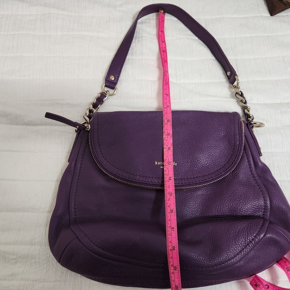 Kate Spade Purple Leather Shoulder Bag - Picture 6 of 9
